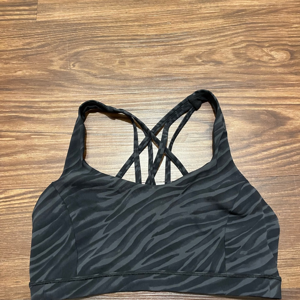Lululemon Size 8 Free To Be Bra Black Gray - Picture 4 of 9